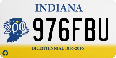 IN license plate 976FBU