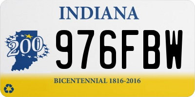 IN license plate 976FBW