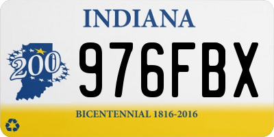 IN license plate 976FBX