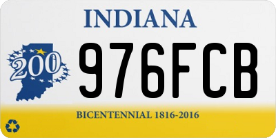 IN license plate 976FCB