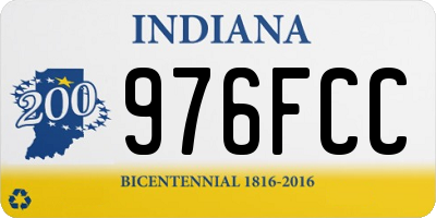 IN license plate 976FCC