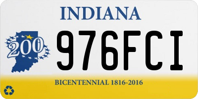 IN license plate 976FCI