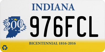 IN license plate 976FCL