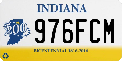 IN license plate 976FCM
