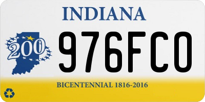 IN license plate 976FCO