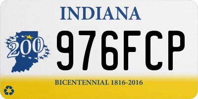 IN license plate 976FCP