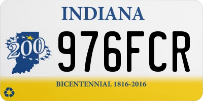 IN license plate 976FCR