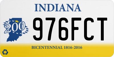 IN license plate 976FCT