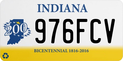 IN license plate 976FCV