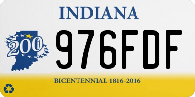 IN license plate 976FDF