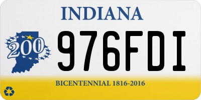 IN license plate 976FDI