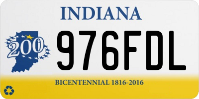 IN license plate 976FDL