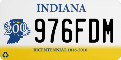 IN license plate 976FDM