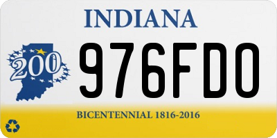 IN license plate 976FDO