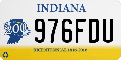 IN license plate 976FDU