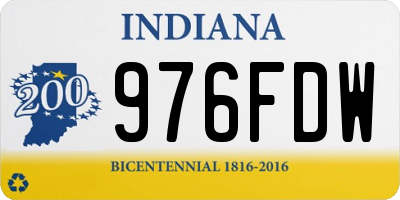 IN license plate 976FDW