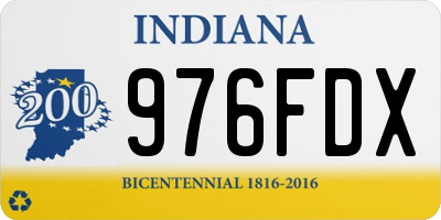 IN license plate 976FDX