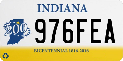IN license plate 976FEA