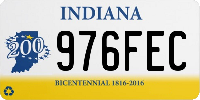 IN license plate 976FEC