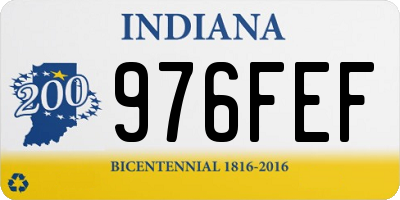IN license plate 976FEF