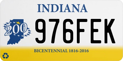 IN license plate 976FEK