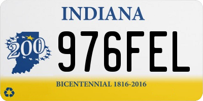 IN license plate 976FEL