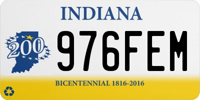 IN license plate 976FEM