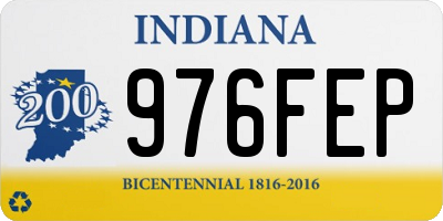 IN license plate 976FEP