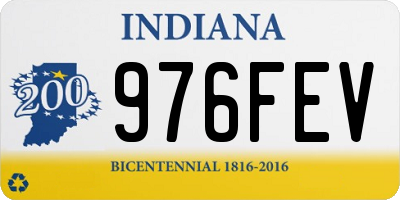 IN license plate 976FEV