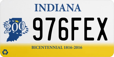 IN license plate 976FEX