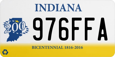 IN license plate 976FFA