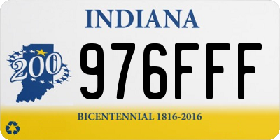 IN license plate 976FFF
