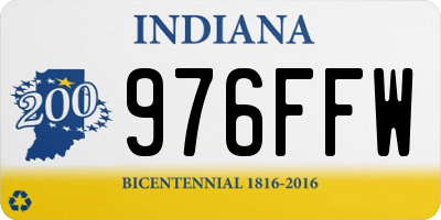 IN license plate 976FFW