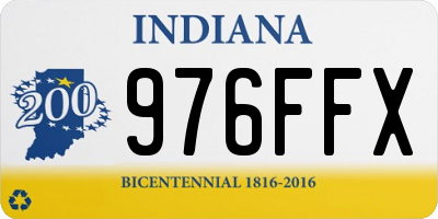 IN license plate 976FFX
