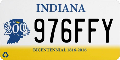 IN license plate 976FFY