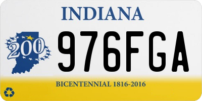IN license plate 976FGA