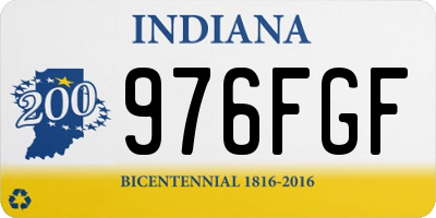 IN license plate 976FGF