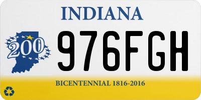 IN license plate 976FGH