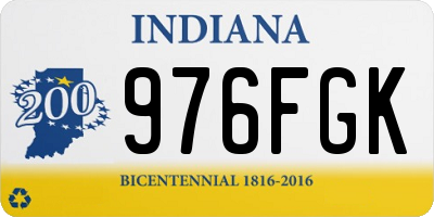 IN license plate 976FGK