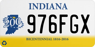 IN license plate 976FGX