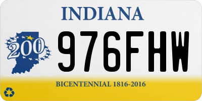 IN license plate 976FHW