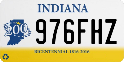 IN license plate 976FHZ