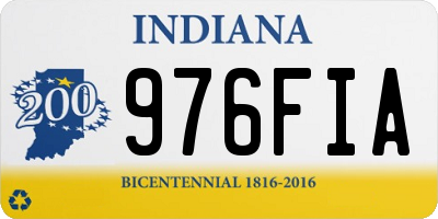IN license plate 976FIA