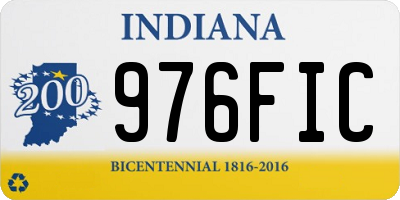 IN license plate 976FIC