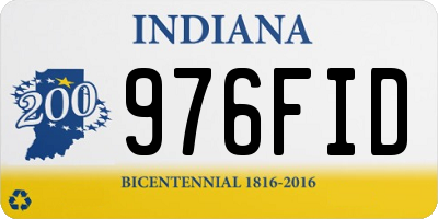IN license plate 976FID