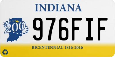 IN license plate 976FIF
