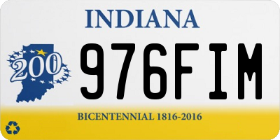 IN license plate 976FIM