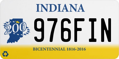 IN license plate 976FIN