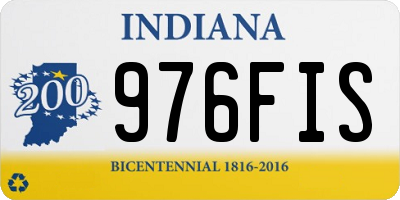 IN license plate 976FIS