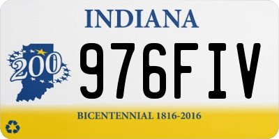 IN license plate 976FIV